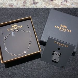 FINAL Price!! Coach SET Silver Bracelet Ring Size 7 NWT and Bag